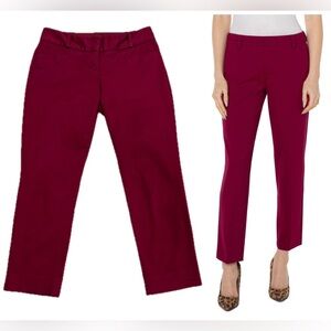 The limited berry fuchsia red slim fit ankle pants Sz 4 professional business